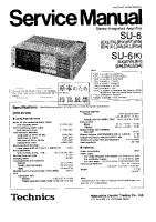 Technics - SU-6 - Service manual 